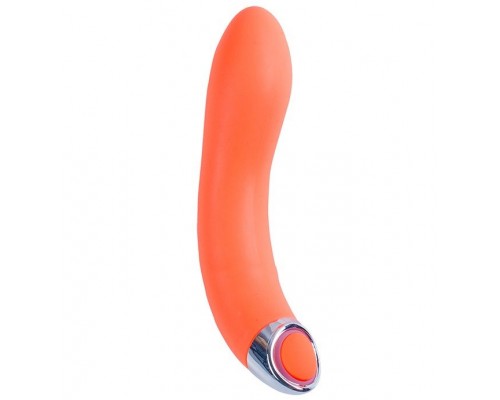 Оранжевый гладкий G-вибратор из силикона PURRFECT SILICONE G-SPOT VIBRATOR - 17,7 см.