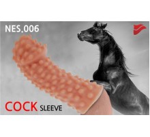 Насадка на фаллос с бугорками Cock Sleeves размера M - 14,7 см.