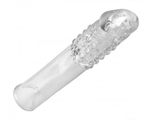 Удлиняющая насадкаThick Stick Clear Textured Penis Extender - 17,8 см.