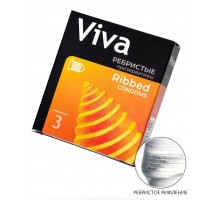 Ребристые презервативы VIVA Ribbed - 3 шт.