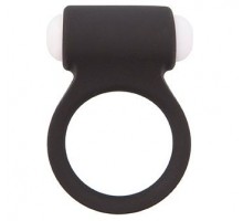 Чёрное эрекционное виброкольцо LIT-UP SILICONE STIMU RING 3 BLACK