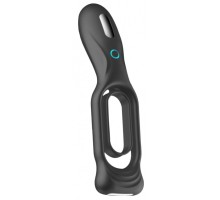 Черное двойное эрекционное виброкольцо N 88 Vibrating Rechargeable Cock Ring