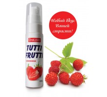 Гель-смазка Tutti-frutti с земляничным вкусом - 30 гр.