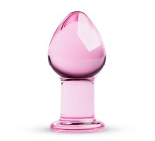 Розовая стеклянная пробка Glass Buttplug No.27 - 8,5 см.