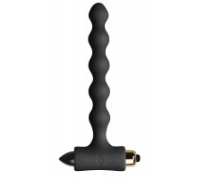 Чёрная анальная цепочка с вибрацией PETITE SENSATIONS PEARLS BLACK - 16,9 см.