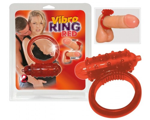 Красное эрекционное виброкольцо Vibro Ring Red