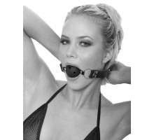 Черный кляп с дырочками Breathable Ball Gag