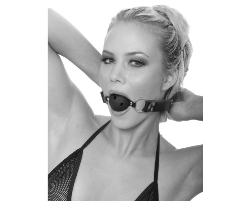 Черный кляп с дырочками Breathable Ball Gag