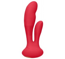 Красный вибратор G-Spot and Clitoral Vibrator Flair - 17,5 см.