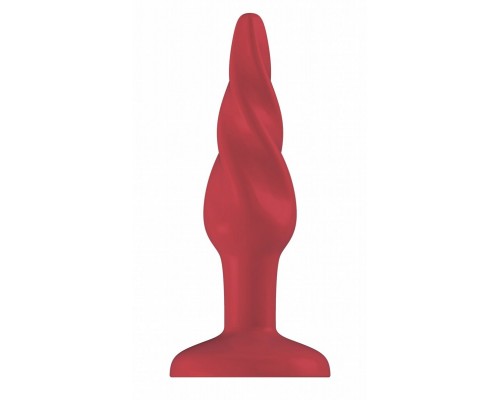 Красная анальная пробка Butt Plug Rounded 3 Inch - 7,6 см.