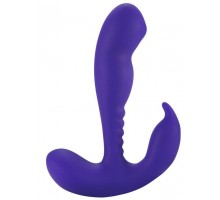 Фиолетовый стимулятор простаты Anal Vibrating Prostate Stimulator with Rolling Ball - 13,3 см.