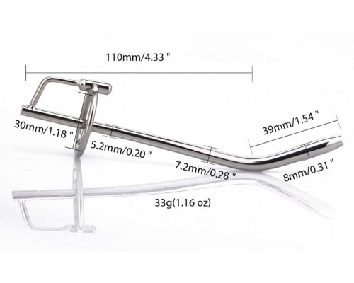 Уретральный металлический стимулятор - 14,9 см.