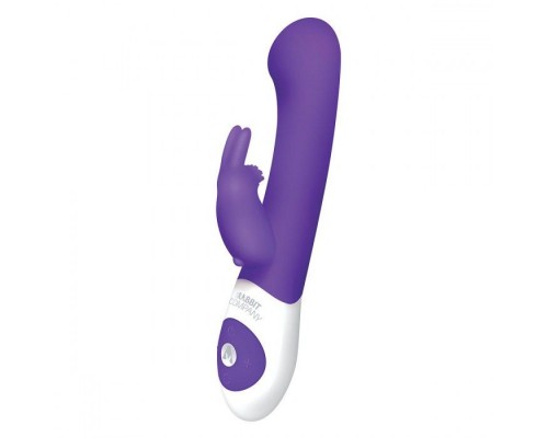 Фиолетовый стимулятор G-точки с клиторальным отростком The G-spot Rabbit - 22 см.