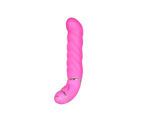 Розовый силиконовый вибростимулятор точки G PURRFECT SILICONE 6INCH 10FUNCTIONS - 15 см.