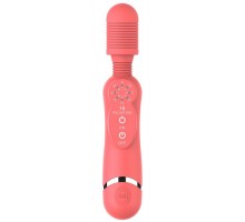 Розовый универсальный массажер Silicone Massage Wand - 20 см.