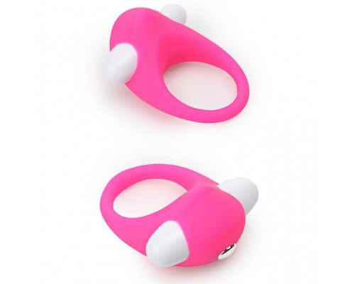 Розовое эрекционное кольцо LIT-UP SILICONE STIMU RING 6