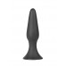 Черная анальная втулка Silky Buttplug Medium - 12,5 см.