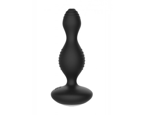 Чёрная анальная пробка с электростимуляцией E-Stimulation Vibrating Buttplug - 14 см.