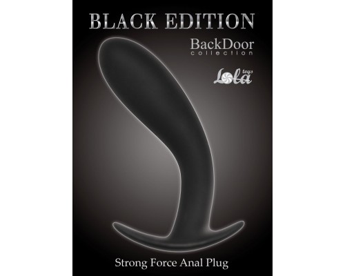 Чёрная анальная пробка Strong Force Anal Plug - 13,5 см.