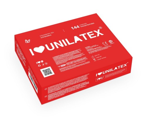 Презервативы Unilatex Strawberry с клубничным ароматом - 144 шт.