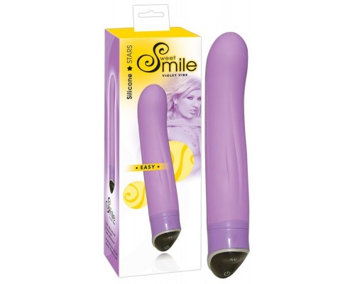 Фиолетовый вибратор Smile Easy - 22 см.