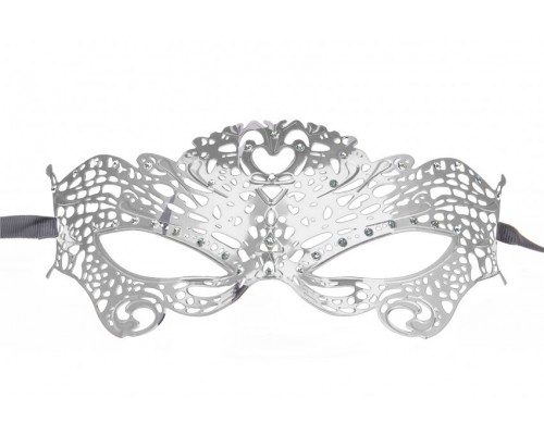 Серебристая металлическая маска Butterfly Masquerade Mask