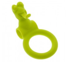 Зелёное эрекционное кольцо с вибрацией NEON FROGGY STYLE VIBRATING RING