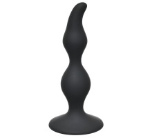 Чёрная анальная пробка Curved Anal Plug Black - 12,5 см.