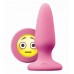 Розовая силиконовая пробка среднего размера Emoji OMG - 10,2 см.