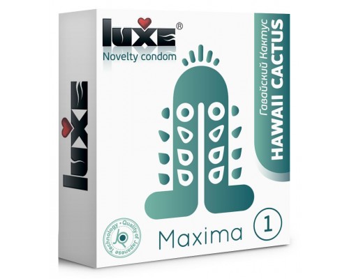 Презерватив Luxe Maxima WHITE  Гавайский Кактус  - 1 шт.