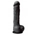 Черный фаллоимитатор Pleasures 5  Dildo - 17,8 см.