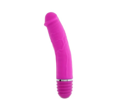 Розовый вибратор-реалистик PURRFECT SILICONE VIBRATOR 6INCH PINK - 15 см.