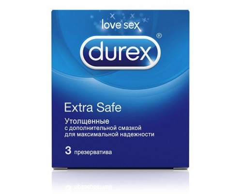 Утолщённые презервативы Durex Extra Safe - 3 шт.