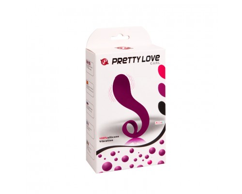 Фиолетовый вибратор с хвостиком Pretty Love - 20,5 см.