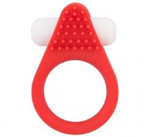 Красное эрекционное кольцо LIT-UP SILICONE STIMU RING 1 RED