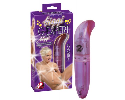 Фиолетовый вибратор для стимуляции G -spot - 12 см. 