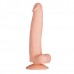 Телесный фаллоимитатор на присоске PURRFECT SILICONE DELUXE DONG 8INCH - 20 см.