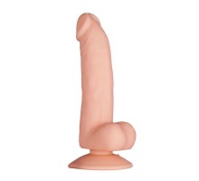 Телесный фаллоимитатор с подошвой-присоской PURRFECT SILICONE DELUXE DONG 6.5INCH - 17 см.