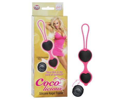 Чёрные вагинальные шарики из силикона Coco Licious Kegel Balls