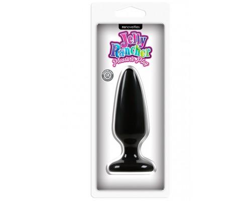 Средняя черная анальная пробка Jelly Rancher Pleasure Plug Medium - 12,7 см.