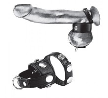 Утяжка для мошонки и пениса Cock Ring With 1  Ball Stretcher And Optional Weight Ring