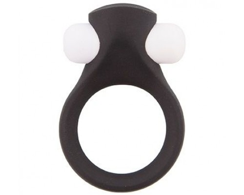 Чёрное эрекционное виброкольцо LIT-UP SILICONE STIMU RING 2 BLACK