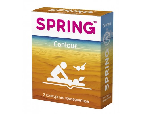 Контурные презервативы SPRING CONTOUR - 3 шт.