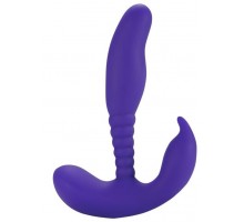 Фиолетовый стимулятор простаты Anal Pleasure Dual Vibrating Prostate Stimulator - 13,5 см.