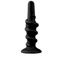 Анальная пробка со спиралью SHOVE UP 6INCH SILICONE BUTTPLUG BLACK - 15,2 см.