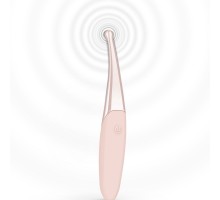 Розовый точечный вибромассажер Senzi Vibrator - 14,7 см.