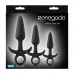 Набор черных анальных пробок с держателем Renegade Men s Tool Kit